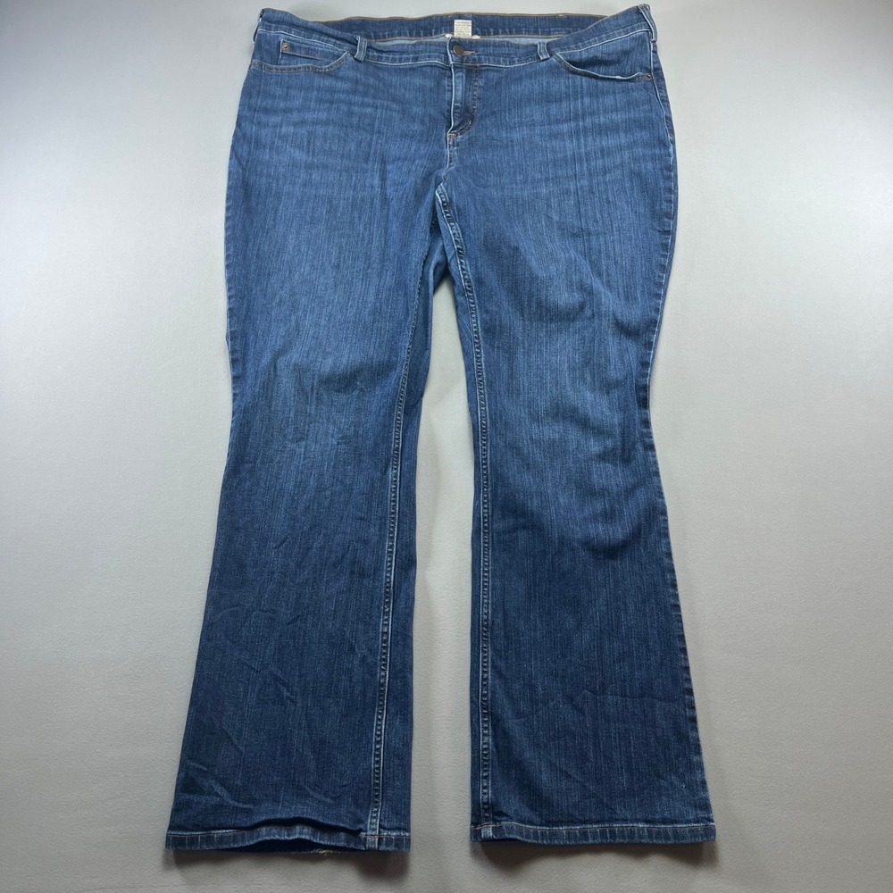 Duluth Trading Company Co. Daily Denim Bootcut Jeans Womens 22x33 Blue Cotton